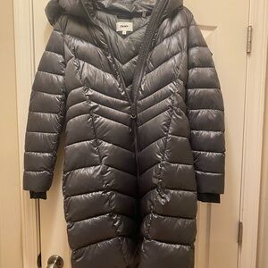 DKNY Women's Charcoal Puffer Jacket